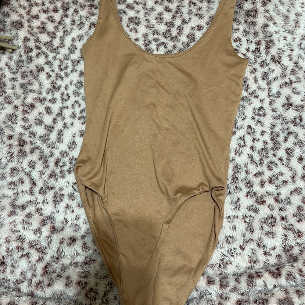 Tan One Piece body suit